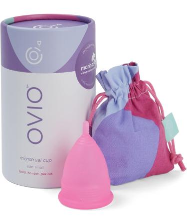 OVIO Menstrual Cup - Reusable Soft 100% Medical Grade Silicone - Leak Free & Reliable - Size Replacement Guarantee - Small - Buy Online on GoSupps.com