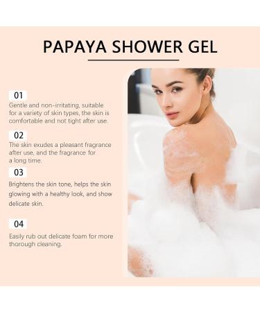  yxcully Papaya Shower Gel Deep Cleansing and Exfoliating Brightening and Smoothing Shower Gel Light Texture Nourishing and Moisturizing Gentle Brightener Fresh and Long Lasting Scent (2 Pieces) - Buy Online on GoSupps.com