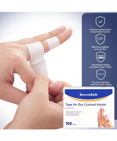 100 Count Finger Tape for Dry Cracks | Fast Pain Relief Quick Skin Crack Healing and Rough Skin Protection - Buy Online on GoSupps.com