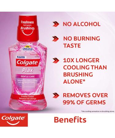 Colgate Plax Sensitive Alcohol-Free Mouthwash 250ml - Gentle Care for Fresh Smiles & 99% Germ Removal - Buy Online on GoSupps.com
