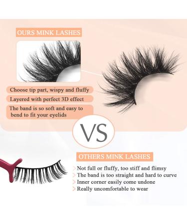 Florist 15mm 3D Mink Eyelashes - Handmade Natural Look False Lashes | Medium Volume Wispy Lashes - 1 Pair - Buy Online on GoSupps.com