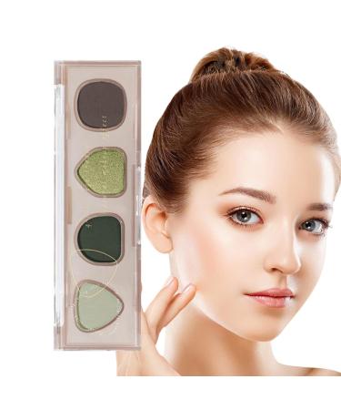 Eyeshadow Palette | 4 Colors Matte Eyeshadow Palette for Makeup | Long Lasting Waterproof Multifunctional Makeup Supplies High Brightness for Teens Women Boys Men Pochy 104# Vitality (Green)