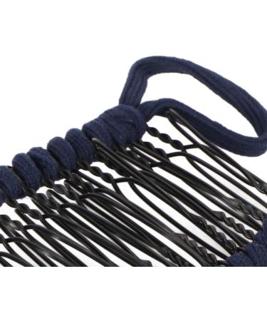 Vintage Hair Comb for Wavy Hair Stretchy Hair Comb Tool Retro Clincher Comb Banana Hair Clips for Women (Navy Blue) - Buy Online on GoSupps.com