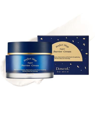 Perfect Sleep Super Barrier Cream 1.69fl.oz/50ml Hyaluronic Acid Cactus Extract & Pro-Ceramides to Hydrate Moisturize & Strengthen Skin Barrier Sleep-Beauty Korean Overnight Skin Care