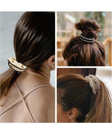 Yonchic 3-Piece Retro Fabric Elastic Hair Ties Casual Elegant Style Scrunchies Girls Ponytail Holders Multicolor Fashion Rubber Bands Hair Accessories No Damage for Women - Buy Online on GoSupps.com
