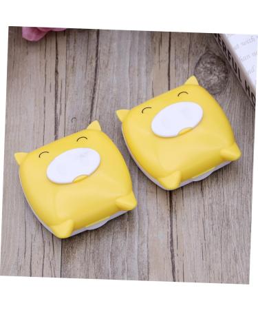 Gleavi 2 Piece Cartoon Case Container - Cute Mini Holder Storage for Glasses & Travel - Yellow - Buy Online on GoSupps.com