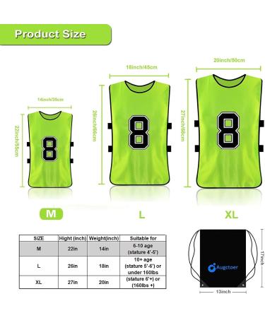 Numbered Soccer Pennies Scrimmage Vest Team Practice Pinnies | 6pcs Green Medium - Buy Online on GoSupps.com