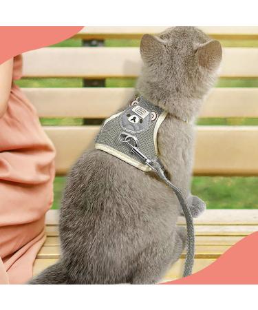 Adjustable Rabbit Leash Set - 2 Breathable Harnesses for Rabbits Hamsters & Cats - Soft & Comfortable - Available in Pink & Gray - Buy Online on GoSupps.com