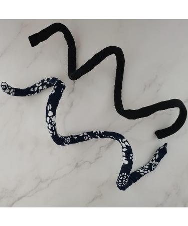 Dreadlocks Hair Ties Set - 2PCS Bendable Iron Wire Ponytail Holders for Dreads, Locs, Braids, Twists - 25inch Black & Bohemian Blue - For Men and Women - Buy Online on GoSupps.com