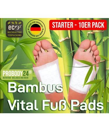 ProBody24 Bamboo Vital Foot Plasters 100% natural ingredients Wellness Foot Pads 10 pieces