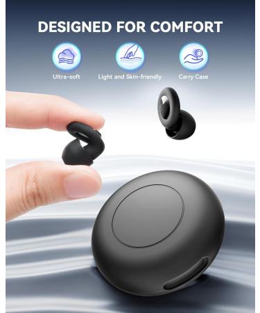 Ear Plugs for Sleeping - Soft Reusable Silicone Earplugs | NRR 30 dB Noise Reduction for Travel Concerts & Focus | Includes Storage Case - Black - Buy Online on GoSupps.com