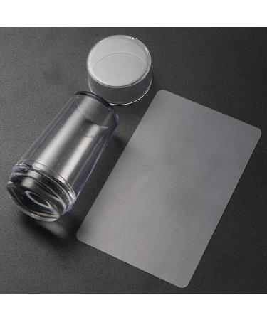 Clear Silicone Jelly Stamper Set for Nail Art Design | 2 Pcs with Scraper | Manicure Tools for Stamping A3DGB - Buy Online on GoSupps.com