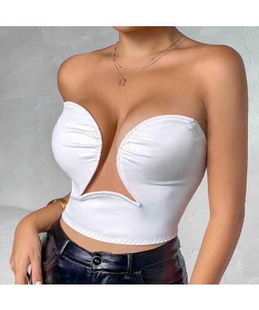 Shop Stylish Women's Underwire Tank Top - V-Neck Casual Sleeveless Camisole with Milk Collection Cups for Breastfeeding - XS White - Buy Online on GoSupps.com
