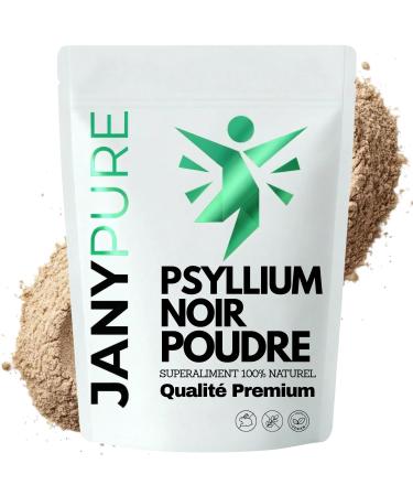 Poudre de Psyllium Noir Pure | 100% Graines de Plantago Indica | Riche en Fibres Solubles & Mucilage | Transit Intestinal Digestion | Laxatif Naturel Constipation | Sati t Cholest rol | Vegan