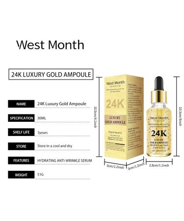 24K Gold Skin Care Essence Hyaluronic Acid Essence Gentle Nourishing Softening Facial Skin - Buy Online on GoSupps.com