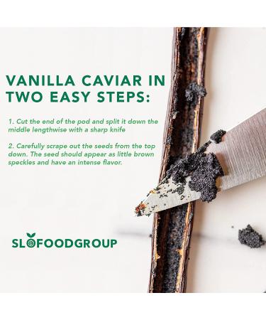 Slofoodgroup Gourmet Tahitian Vanilla Beans - Premium Grade A Pods from Papua New Guinea - 5 Count for Cooking, Baking, Ice Cream - Buy Online on GoSupps.com