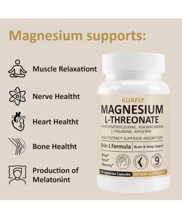 Magnesium L-Threonate | for Cognitive Support High Absorption L-Threonate Supplement for Women and Men with Phosphatidylserine Ashwagandha L-theanine 120 Capsules 120 Count (Pack of 1) - Buy Online on GoSupps.com