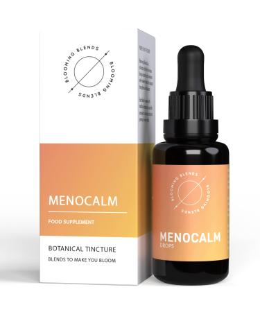 Menopause Support Herbal Drops - Natural Calm Blend for Menopause Relief - Glycerine Liquid Extracts with Red Clover Sage & Passionflower - Blooming Blends Menocalm Drops 30ml