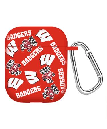 AFFINITY BANDS Wisconsin Badgers HD Case Cover Compatible with Apple AirPods Gen 1 & 2 (Random)