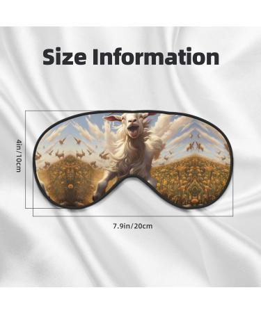 Goat Frolic Print Unisex Sleep Eye Mask | Soft Comfort Eye Shade for Travel Yoga & Shift Work - Buy Online on GoSupps.com