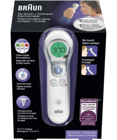 Braun BNT300CA No-Touch and Forehead Thermometer with Colour Coded Display for Baby Children and Adults No. 1 Brand Among Pediatricians and Moms - Buy Online on GoSupps.com