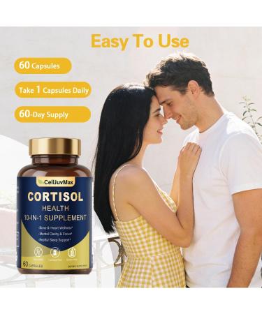 Cortisol Manager & Stress Support Supplement Premium Ashwagandha Complex for Deep Relaxation Mental Clarity & Calm Mood Natural Formula for Daily Energy & Restful Sleep 120 Vegan Capsules - Buy Online on GoSupps.com
