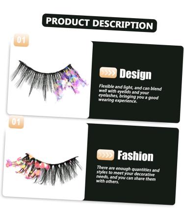 FRCOLOR 3 Pairs Fluorescent False Eyelashes Lashes with Color Lashes with Glitter Colored Lashes Glitter Lash Extensions Glitter Lashes Long Fake Eyelash Slim High-grade Fiber Sequins 3d - Buy Online on GoSupps.com