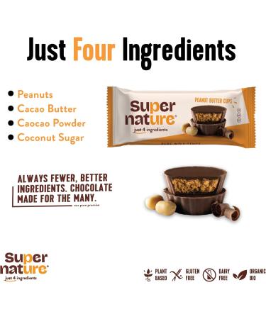 Supernature Gluten Free & Dairy Free Peanut Butter Cups Vegan & Healthy Snacks Pure Ingredients Cocoa Butter Cocoa Powder Coconut Sugar Rich in - Buy Online on GoSupps.com