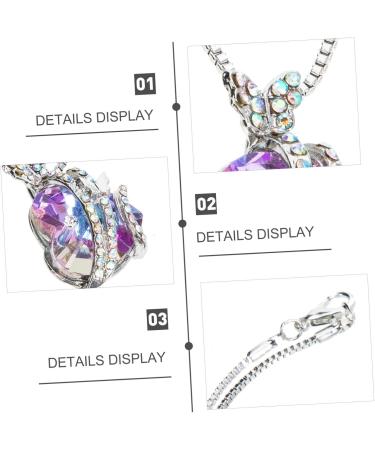 CALLARON Heart Butterfly Necklace Jewelry Necklace Neck Jewelry Choker Girl Crystal Necklace Diamond Miss - Buy Online on GoSupps.com