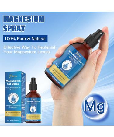 CtoCone Pure Magnesium Oil Spray,Magnesium Spray,Magnesium Oil for Feet, Magnesium Glass Bottle,2 fl oz/60ml, Easy to Absorb and Use - Buy Online on GoSupps.com
