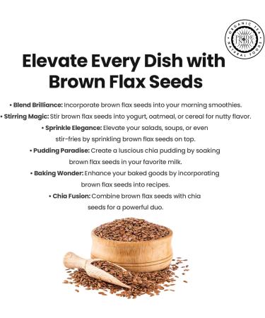 Whole Brown Flax Seeds by Pride of India Omega-3 & Lignan Superfood Jar All Natural Vegan Friendly Good for Mind & Dash Diet - Farm to Table Freshness 44 Oz. Jar - Buy Online on GoSupps.com
