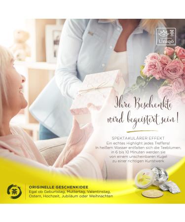 Deluxe Tea Blower Gift Set - Hand-Bound White Tea with Flowers & Bamboo Coasters | Perfect Gift for Tea Lovers - Buy Online on GoSupps.com