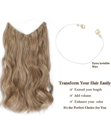 20 Golden Brown Synthetic Curly Hair Extensions with Adjustable Clips | Secret Invisible Hair Pieces for Women - Buy Online on GoSupps.com