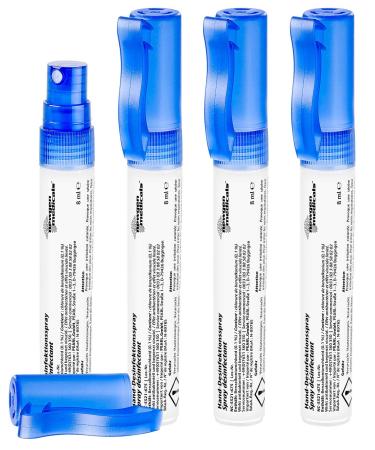 Newgen Medicals Hand Disinfection Spray: 4-Set Hand and surface disinfection spray in the atomizer alcohol-free (disinfectant handbag disinfection spray hands on the go spray bottle)