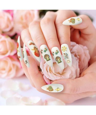 ChuYe 6 Sheets Angel Pattern Nail Stickers & 2 Boxes 3D Nail Art Metal Charms Baby Angel Nail Art Stickers Self-Adhesive Nail Decals Gold Metal Nail Studs Punk Star Cross Moon Gem Nail Art Jewel - Buy Online on GoSupps.com