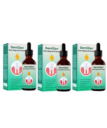 3 pieces of dentizes gum regrowth drops dentiz gums growth drops gum relief drops gums rejuvenation gel essence to regrow the gums oral care essentials