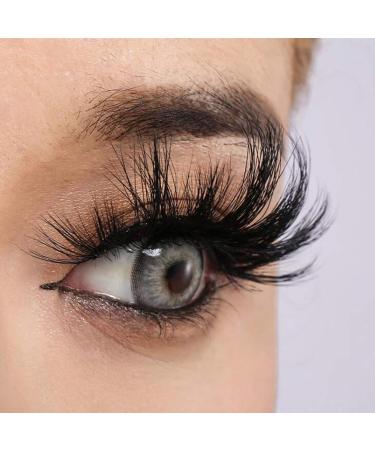 TEESTOU 25MM Mink Lashes Strip - Long, Thick, Wispy, Fluffy - 8 Pairs for Halloween - Buy Online on GoSupps.com