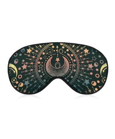 Spirituality and Mysticism Sleeping Mask Soft Comfortable Eye Mask with Adjustable Head Strap Light Blindfolds Eye Cover Shade for Boys Girls Women Men Plane Travel