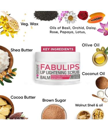 Buy Lip Scrub for Lightening & Brightening Dark Lips - 20g | Effective Care for Tanned Smoker & Chapped Lips - International Shipping Available - Buy Online on GoSupps.com