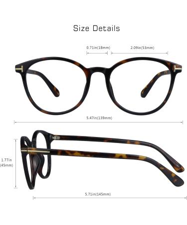 VisionGlobal Blue Light Blocking Glasses for Men & Women - Anti Glare Computer & TV Glasses - TR1708_Tortoise (C3) 0.25x - Buy Online on GoSupps.com