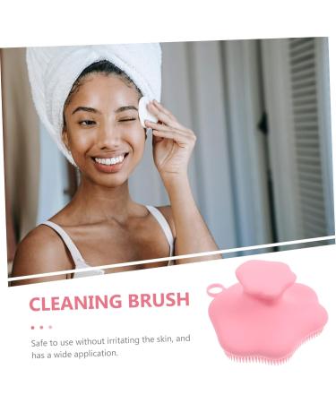 Housoutil Silicone Cleansing Brush Facial Cleansing Brush for Blackhead Facial Scrubber Face Washers Face Scrub Facial Cleansing Brush Exfoliator Manual Silica Gel Pink Cleanser 7.5x7.4cm Pink - Buy Online on GoSupps.com