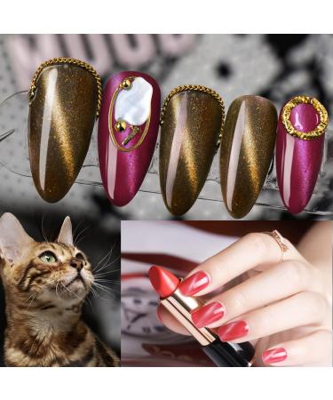 Dazzle with Omainy Cat Eye Gel Nail Polish Set - Soak Off UV LED Nail Art - 6 Colors + Magnet Included - Buy Online on GoSupps.com