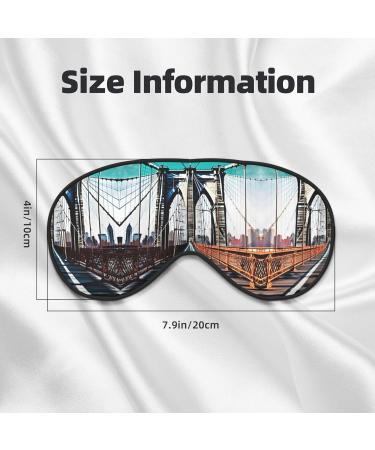Brooklyn Bridge Print Night Blackout Eyeshade - Relaxing Nap & Travel Essential with Elastic Strap - Buy Online on GoSupps.com