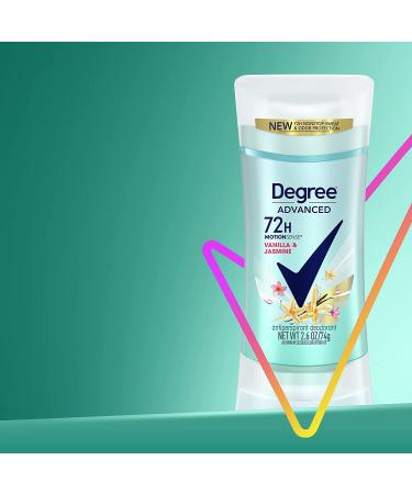 Degree Women's Antiperspirant Deodorant 72-Hour Sweat & Odor Protection, Vanilla & Jasmine, 2.6 oz - 4 Pack - Buy Online on GoSupps.com