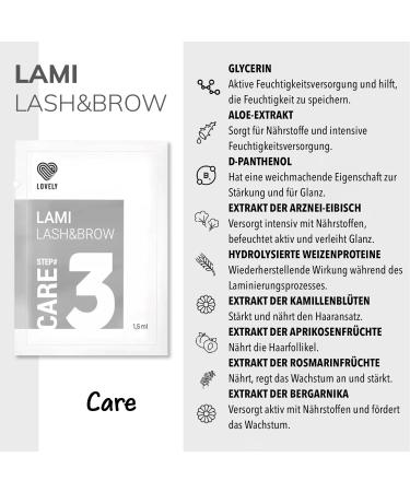 LOVELY Lash & Brow Lifting No.3 Care Laminating treatment for eyelashes and eyebrows Moisturizing intense shine and length 1.5 ml - Buy Online on GoSupps.com