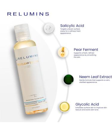 Relumins Clear Skin Toner with Salicylic Acid Neem Extract & Pear Ferment Balancing Facial Toner for Smooth Hydrated & Refreshed Complexion Gentle Daily Skincare Gift - 100ml - Buy Online on GoSupps.com