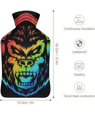Buy Colorful Orangutan Hot Water Bottle with Plush Cover - Ideal Bed Warmer for Adults & Kids 26.5x15.3cm - Buy Online on GoSupps.com