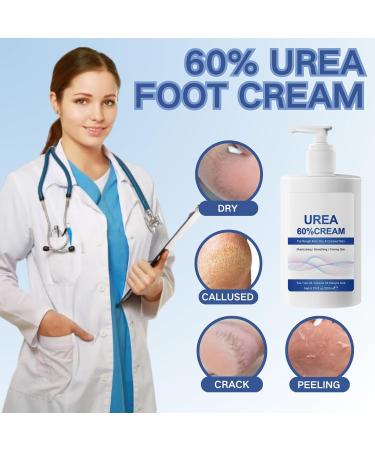 60% Urea Cream - Cracked Heel Repair Cream For Feet and Hand - Foot Cream for Cracked Heels and Dry Skin - Urea Cream 60 Percent for Feet - Maximum Strength for Hand Foot and Body Care - Buy Online on GoSupps.com