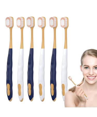 Extra soft toothbrushes for adults extra soft toothbrush - Six -pack toothbrush extra soft toothbrushes with soft bristles soft toothbrush with a wide head for gum loss and sensitive