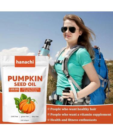Ovela Pumpkin Seed Oil Capsules 2-in-1 Formula with Saw Palmetto for Hair Growth & Scalp Health | Cold-Pressed Rich in Fatty Acids | Supports Hair Heart Skin | Non-GMO | Gluten Free | 200 Softgels - Buy Online on GoSupps.com